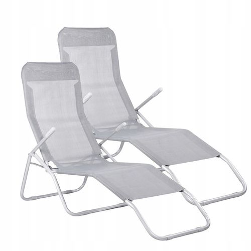 2x LEŻAK OGRODOWY krzesło na plażę FOTEL TURYSTYCZNY składany grawitacyjny na Arena.pl
