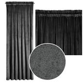 Zasłona gotowa na taśmie ROSA 140x270 Eurofirany czarna