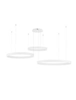 Biała lampa wisząca JACA LE42766 LED 143W 3000K rings do sypialni