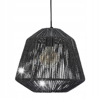 LAMPA SUFITOWA OZDOBNY CZARNY KLOSZ LAMPA BOHO
