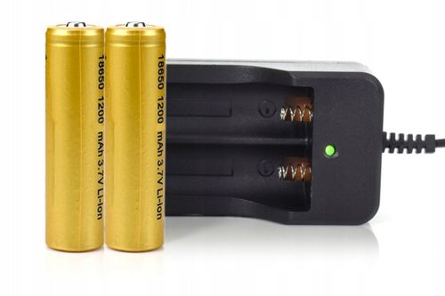 2x AKUMULATOR BATERIA 18650 OGNIWO Li-ion ŁADOWARKA DO BATERII na Arena.pl