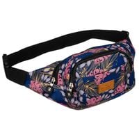 pojemna modna saszetka nerka damska z roślinnym wzorem - rovicky