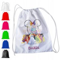 WOREK PLECAK SPORTOWY NA WF DLA DZIECI - KSIĘŻNICZKI + IMIĘ! ARIEL MULAN