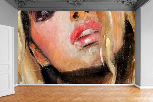 Fototapeta USTA AKWARELA IMITACJA TYNKU 390x280 na Arena.pl