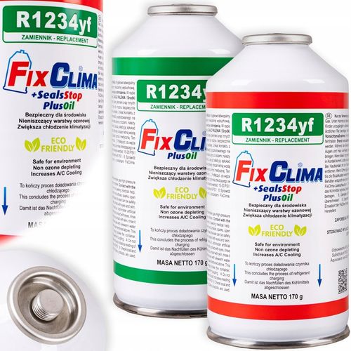 GAZ DO NAPEŁNIANIA KLIMATYZACJI AUT R1234YF+USZCZELNIACZ CZYNNIK CHŁODNICZY na Arena.pl