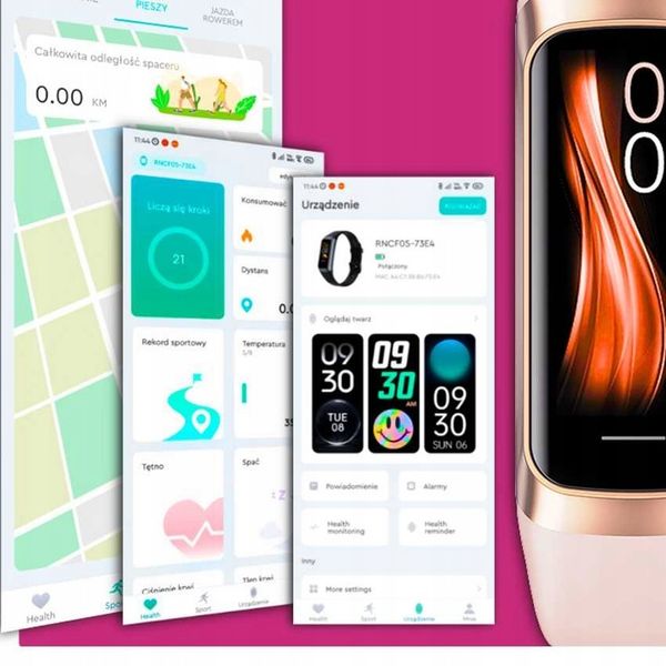 KROKOMIERZ SMARTWATCH OPASKA TLEN KCAL KROK AMOLED zdjęcie 5