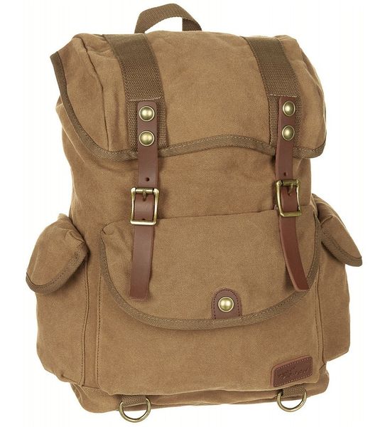 Plecak "PT" brezentowy brązowy zdjęcie 1