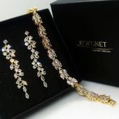 Komplet ślubny CHLOE gold + FLORAL gold