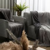 Koc narzuta TEDY 70x160 Eurofirany stalowy miękka bukla + ciepły polar