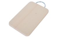 Deska do krojenia drewniana prostokątna z metalową rączką 31x18,5cm