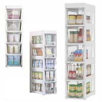 REGAŁ Z PÓŁKAMI SZUFLADKAMI SZAFKA SZCZELINOWA BIAŁA 5 SZUFLAD KOMODA