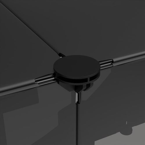 Klatka dla małych zwierząt, czarna, 143x107x93 cm, PP i stal na Arena.pl