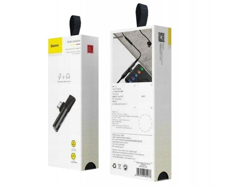 BASEUS ADAPTER L41 USB-C USB-C+ JACK 3,5MM CZARNY zdjęcie 8