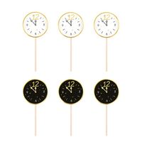 Pikery do babeczek sylwestrowe zegary 6szt.