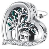 CHARMS SERCE DRZEWO ŻYCIA srebro pr 925 koralik SERDUSZKO MIŁOŚĆ RODZINA