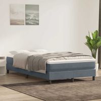 Łóżko typu Box Spring bez materaca Ciemnoszary 120x220 cm