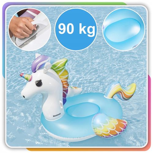 Materac Dmuchany Jednorożec GIGANT na Basen Plażę Uchwyty 224x159cm Bestway na Arena.pl