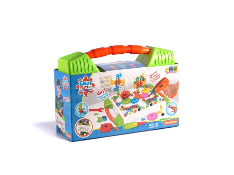 Puzzle Klocki w walizce 4w1 + wkrętarka 181 el. zdjęcie 12