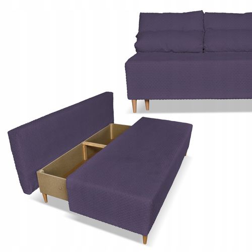 Zestaw KIMO funkcja spania sofa fotele Family Meble granat Twisster sztruks na Arena.pl