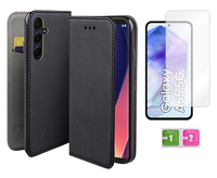 Etui z klapką do SAMSUNG GALAXY A55 5G smart magnet case + szkło na ekran