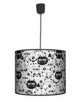 Lampa wisząca duża - Koty (czarne)