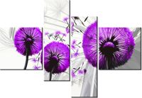 130CM 90 OBRAZ 4 ELEM DMUCHAWCE FIOLECIE ŚCIENNY