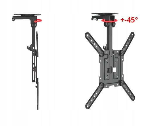 UCHWYT DO TELEWIZORA SUFITOWY 23-55 CALI SKŁADANY REGULOWANY WIESZAK na Arena.pl