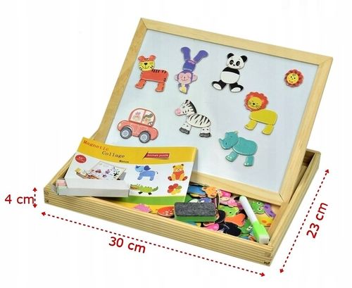 EDUKACYJNA DUŻA TABLICA MAGNETYCZNA KREDOWA na Arena.pl