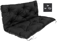 Poduszka PODUCHA 150x60x50cm na ławkę ogrodową huśtawkę WODOODPORNA czarny