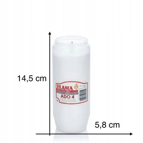 Wkłady do zniczy Olejowe - 4 dni - 96h- FLAMA 20 szt. na Arena.pl