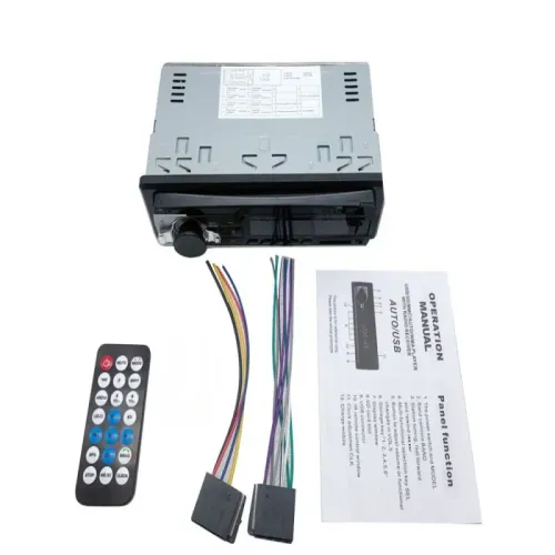 Radio samochodowe bluetooth usb aux sd 1-din mikrofon + pilot 4 x 60w na Arena.pl