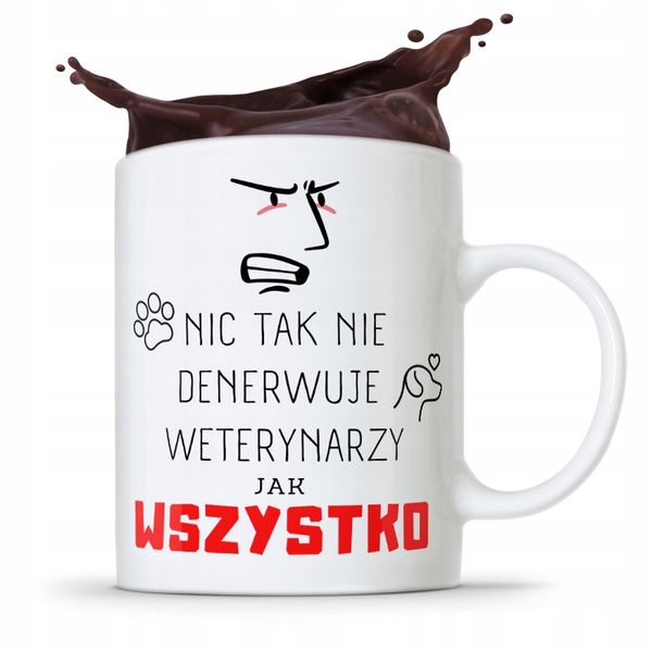 Kubek Dla Weterynarza Wszystko Denerwuje Prezent Z Nadrukiem Ze Zdjęciem zdjęcie 1