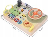 Tablica manipulacyjna Montessori samochód panel edukacyjny LED alfabet W107