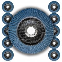 10 SZT Tarcza lamelkowa listkowa 125 GR 60 inox cyrkon do szlifowania