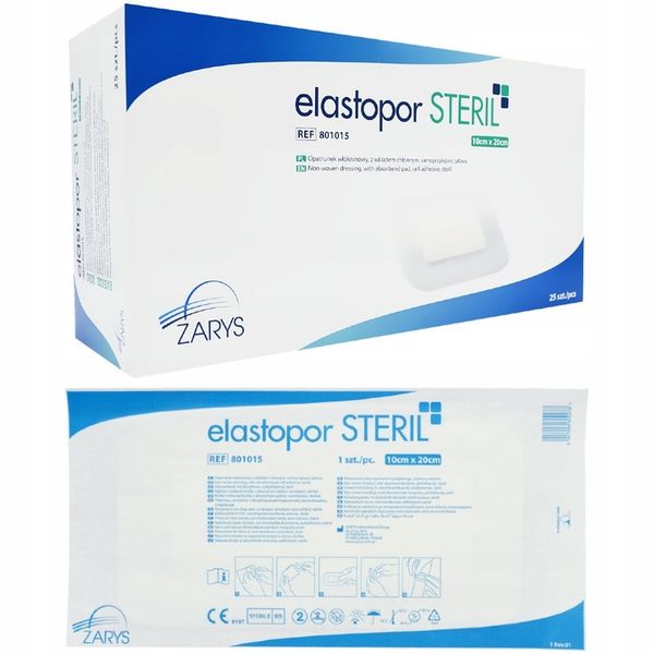 PLASTER Z OPATRUNKIEM 10x20 cm OPATRUNEK JAŁOW x25 zdjęcie 1