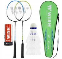 Rakietki Paletki Do Badmintona 2 szt Rakietka Lotki Pokrowiec WISH ALUMTEC
