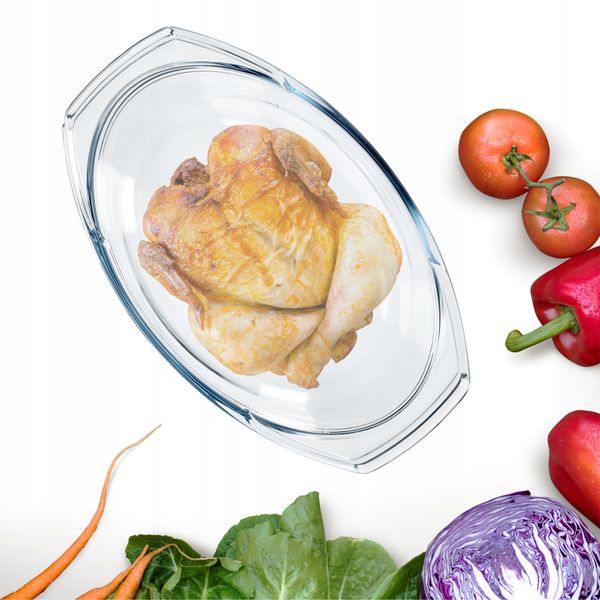 NACZYNIE ŻAROODPORNE OWALNE Z POKRYWĄ TRWAŁE 2,9L zdjęcie 5