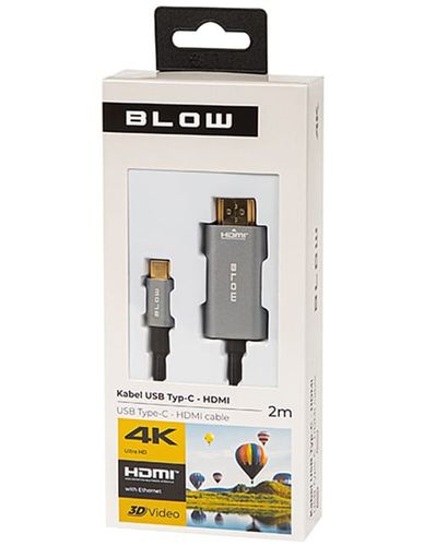 Kabel HDMI - USB-C 2 metry plecionka Blow 92-686 na Arena.pl