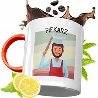 Kubek Pomarańczowy Dla Piekarza Prezent Z Nadrukiem Ze Zdjęciem