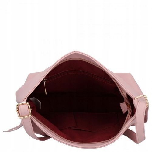 Herisson - torebka worek zamek skóra ekologiczna różowy 1052L2080 na Arena.pl