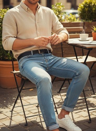 PASEK Męski Skórzany do SPODNI DŁUGI 135cm Czarny Skóra Naturalna na Arena.pl