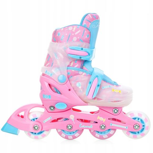 Rolki Wrotki Regulowane 3w1 RAVEN Caramell 26-29 Kółko LED na Arena.pl