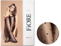 Rajstopy damskie w serca serduszka Fiore Black 4