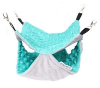 Dwupoziomowy hamak do klatki dla gryzoni - Mimiko Pets 30x30cm Miętowy