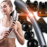 MASAŻER WIBRACYJNY DO MASAŻU 7w1 KARK CIAŁO PLECY 7 KOŃCÓWEK WIELOFUNKCYJNY