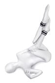 anonymo anclecuffs, polyester, silver, 28.5 cm