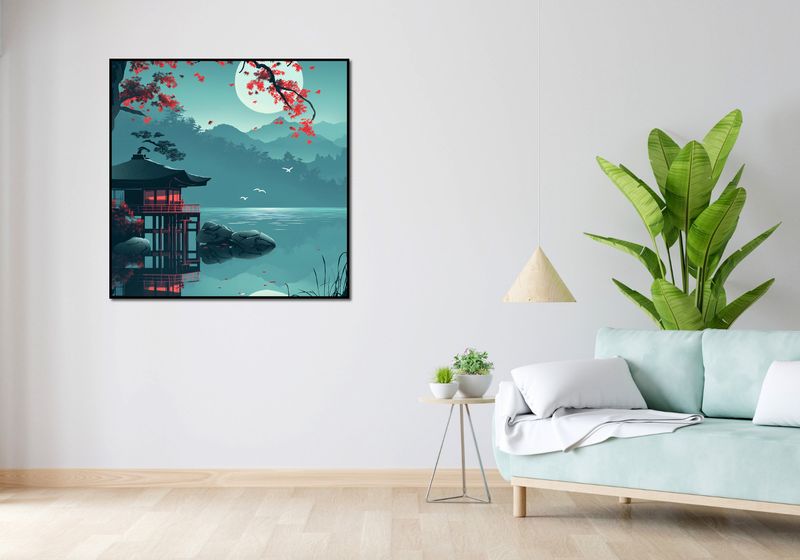 Plakat 100x100cm Japoński Pawilon zdjęcie 4