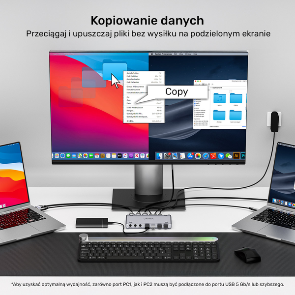 Unitek Przełącznik KVM USB-C 10Gbps z HDMI zdjęcie 12