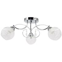 Pałacowa lampa sufitowa 8964/3 8C crystal do holu chrom
