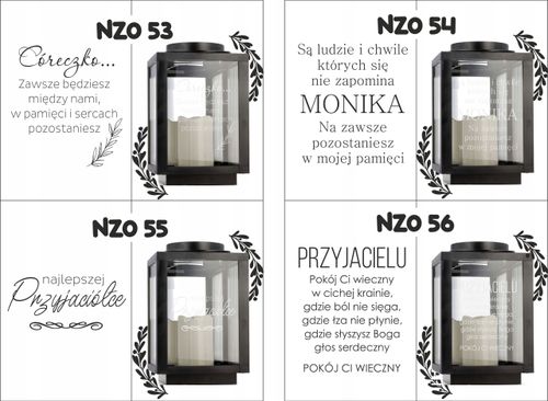 Latarenka na cmentarz z imieniem datą pamiątkowy znicz z osobistym tekstem na Arena.pl